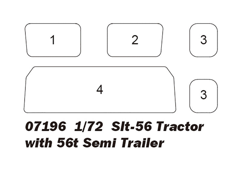 Trumpeter Slt-56 Tractor with 56t Semi Trailer 07196 1:72