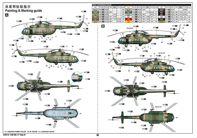 Trumpeter Mi-17 Hip-H 05814 1:48