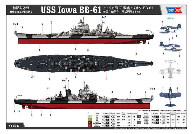 HobbyBoss USS Iowa BB-61 86517 1:350