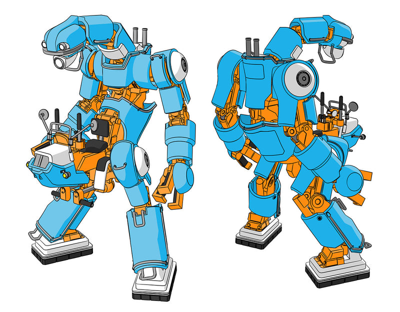 Hasegawa Models 64791 Mechatronic Tube No. 1 No.02 “Orange & Mizuiro” 1:35 SCALE MODEL KIT