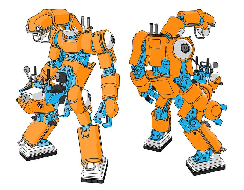 Hasegawa Models 64791 Mechatronic Tube No. 1 No.02 “Orange & Mizuiro” 1:35 SCALE MODEL KIT