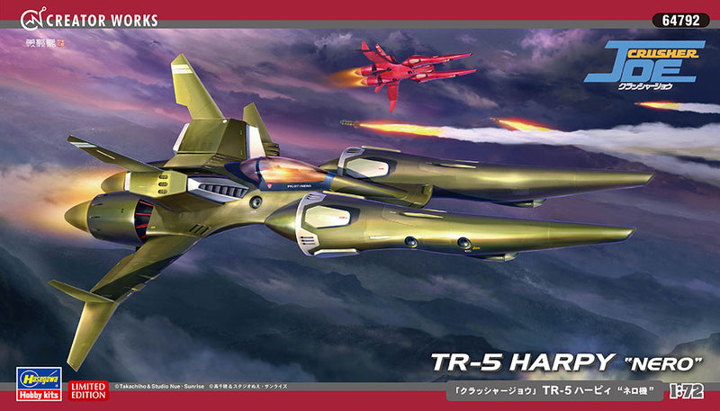 Hasegawa Models 64792 “Crusher Joe” TR-5 Harpy “Nero Machine” 1:72 SCALE MODEL KIT