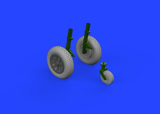 Eduard F4U wheels 1/48 Brassin for MAGIC FACTORY