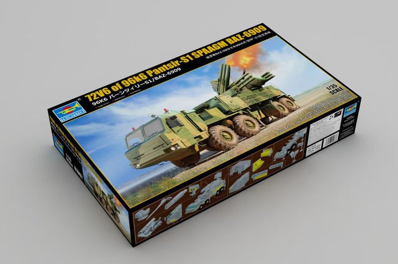 Trumpeter 72V6 of 96k6 Pantsir-S1 SPAAGM BAZ-6909 01087, 1:35