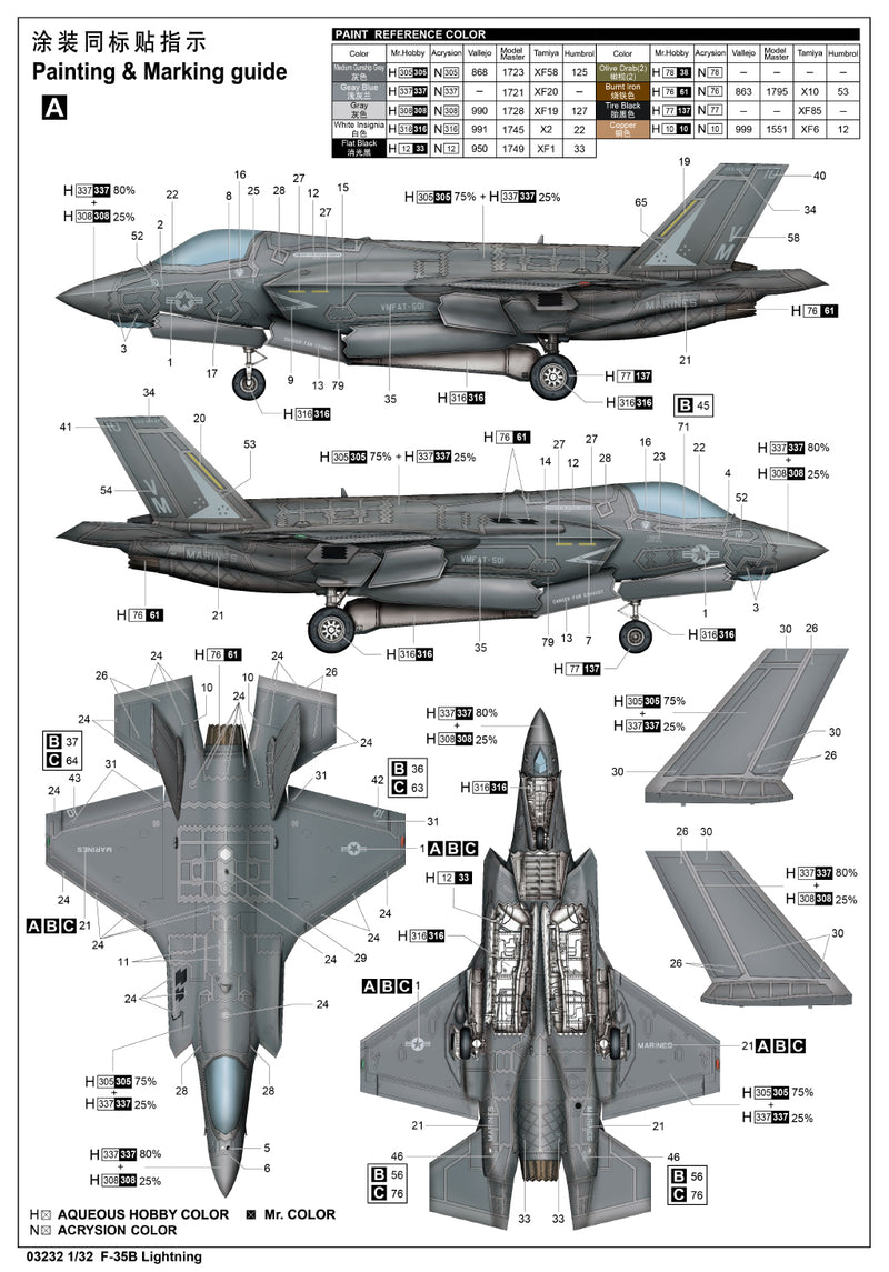 Trumpeter F-35B Lightning 03232, 1:32