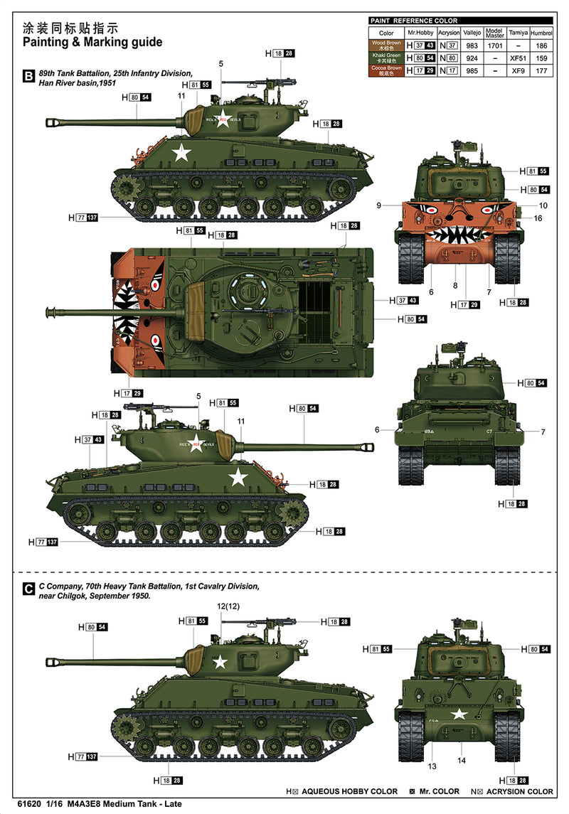 I Love Kit 61620 1:16 M4A3E8 Medium Tank - Late