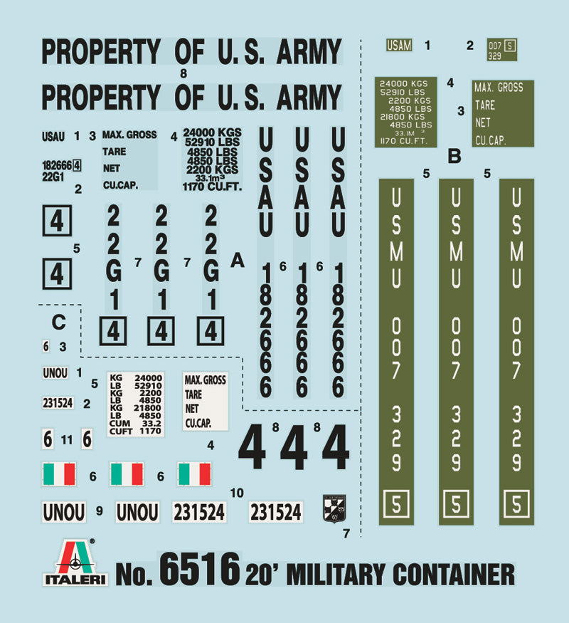 Italeri 6516 - SCALE 1 : 35 20Ã¢â‚¬â„¢ Military Container