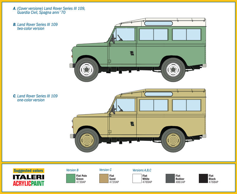 Italeri 6542 - SCALE 1 : 35 LAND ROVER SERIES III 109 "Guardia Civil"