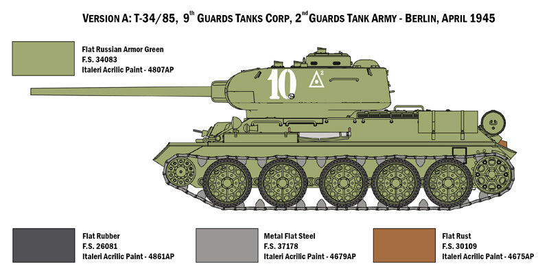 Italeri 6545 - SCALE 1 : 35 T34/85 Zavod 183 Mod. 1944