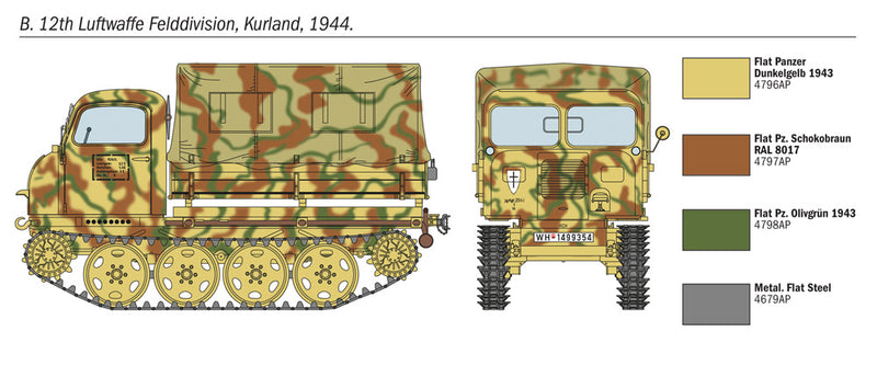 Italeri 6549 - SCALE 1 : 35 STEYR RSO/01 with GERMAN SOLDIERS