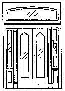 Grandt Line HO 5149 Double Door with Sidelight & Transom, 89-1/2 x 130"