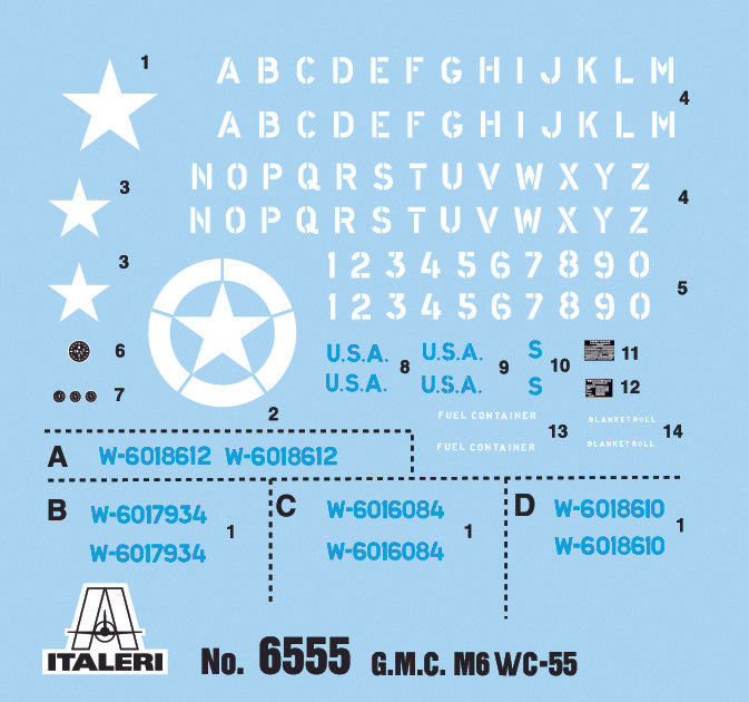 Italeri 6555 - SCALE 1 : 35 M6 GUN MOTOR CARRIAGE WC-55