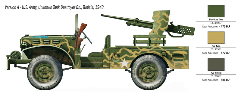 Italeri 6555 - SCALE 1 : 35 M6 GUN MOTOR CARRIAGE WC-55