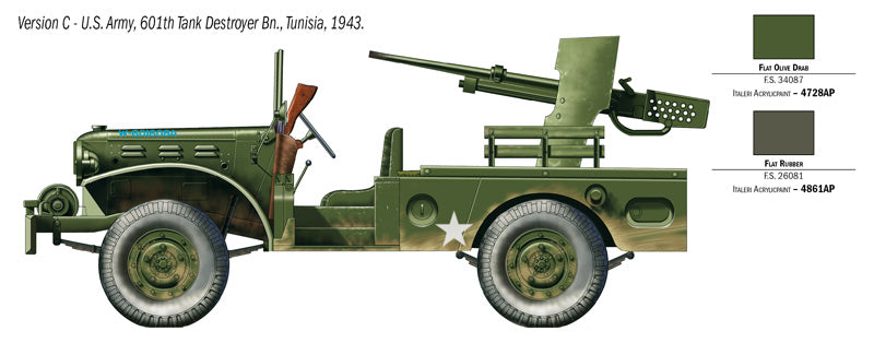 Italeri 6555 - SCALE 1 : 35 M6 GUN MOTOR CARRIAGE WC-55