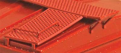 Kadee HO 2006 40' Morton-Style Running Boards, Boxcar Red 1 Pair