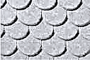 JTT Scenery Products HO 97437 Patterned Plastic Sheet 7-1/2 x 12", Scalloped-Edge Tile (2-Pack)
