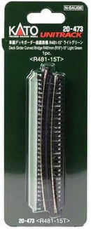 Kato N 20-473 Curved Deck Girder Bridge, Unitrack, Light Green 19" Radius R481 15-Degrees