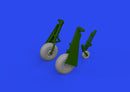 Eduard P-51D wheels oval tread 1/72 Brassin for EDUARD