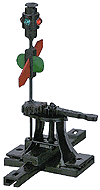 Caboose Industries HO 204S High-Level Switch Stand Kit, Sprung .190" Travel (Selectable End Fittings, Paintable Lantern & Targets)