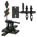 Caboose Industries HO 103R High-Level Switch Stand Kit, Rigid .190" Travel with Selectable End Fittings