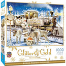 Train Enthusiast Vendors 72440-4 Glitter & Gold, The Gilded Train Jigsaw Puzzle, 1000 Pieces