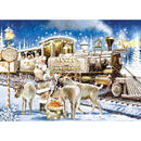 Train Enthusiast Vendors 72440-4 Glitter & Gold, The Gilded Train Jigsaw Puzzle, 1000 Pieces
