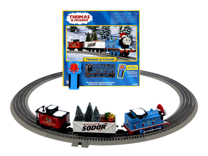 Lionel O 6-85324 Thomas and Friends Christmas Freight LionChief Set with Bluetooth