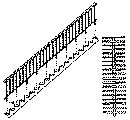 Grandt Line HO 5176 35-Degree Concrete & Steel Staircase, With Open Risers