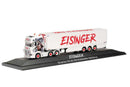 PREORDER Herpa Models 122306 HO Scania CS 20 HD tractor with Reefer Trailer - Assembled -- Eisinger (white, red, black, German Lettering)