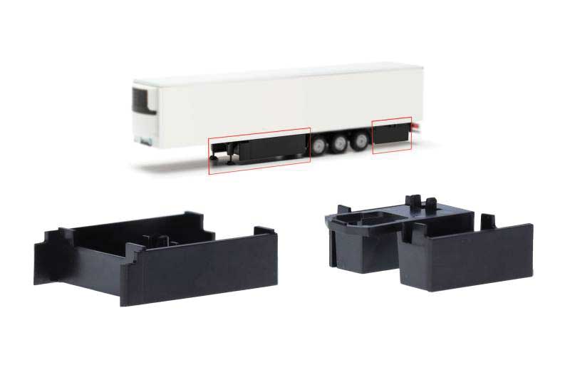 PREORDER Herpa Models 054645 HO Pallet Box, Storage Box -- 2 Each White, Black