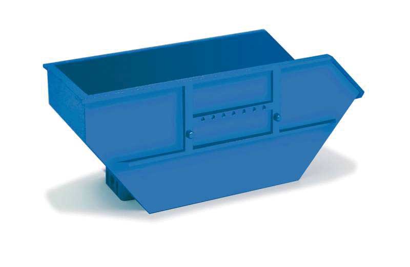 PREORDER Herpa Models 054676 HO Skip Tray For Ak16, 7 CBM Skiploader -- Blue pkg(2)