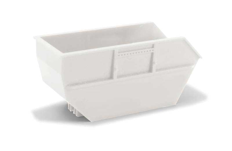 PREORDER Herpa Models 054607 HO Skip Tray For Ak16, 15 CBM Skiploader -- White pkg(2)