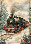 Train Enthusiast Vendors 76582 Steam Train Christmas Cards