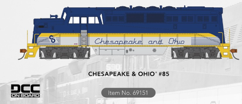 PREORDER Bachmann 69151 EMD BL2 - DCC -- Chesapeake & Ohio