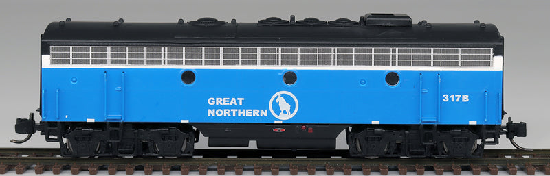 InterMountain 69725D EMD F7B w/DCC -- Great Northern (Big Sky Blue, white, gray), N Scale