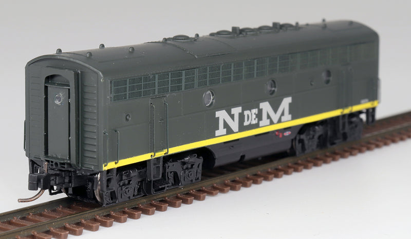 InterMountain 69767S EMD F7B w/Sound & DCC -- Nacionales de Mexico (green, silver, yellow), N Scale