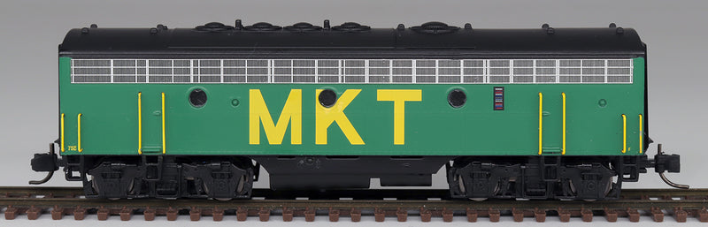 InterMountain 69792 EMD F7B - Standard DC -- Missouri-Kansas-Texas (green, yellow, black), N Scale