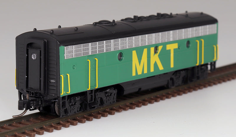 InterMountain 69792 EMD F7B - Standard DC -- Missouri-Kansas-Texas (green, yellow, black), N Scale