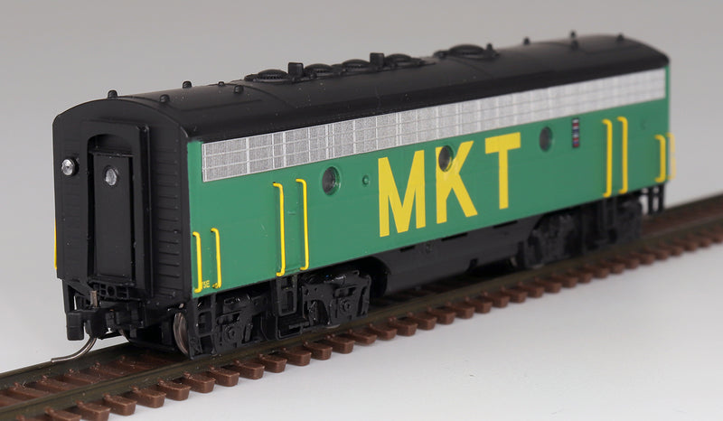 InterMountain 69792 EMD F7B - Standard DC -- Missouri-Kansas-Texas (green, yellow, black), N Scale