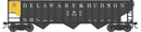 PREORDER Bowser HO 43465 70-Ton 14-Panel 3-Bay Hopper, Delaware & Hudson