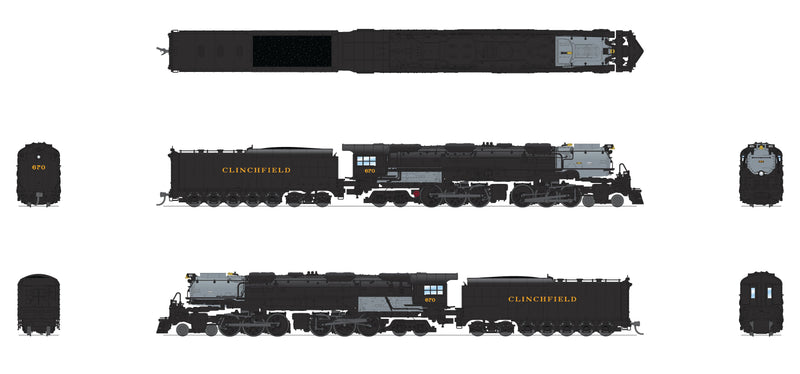 PREORDER BLI 6989 Clinchfield Challenger 4-6-6-4,