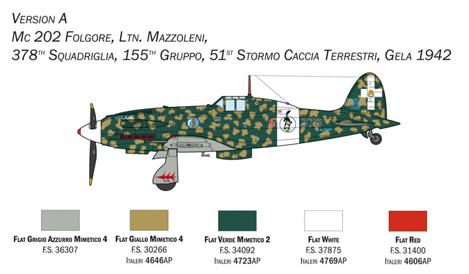 Italeri 1439 - SCALE 1 : 72 MC.202 Folgore