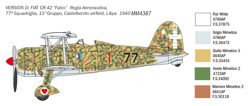 Italeri 2801 - SCALE 1 : 48 FIAT CR.42 Falco