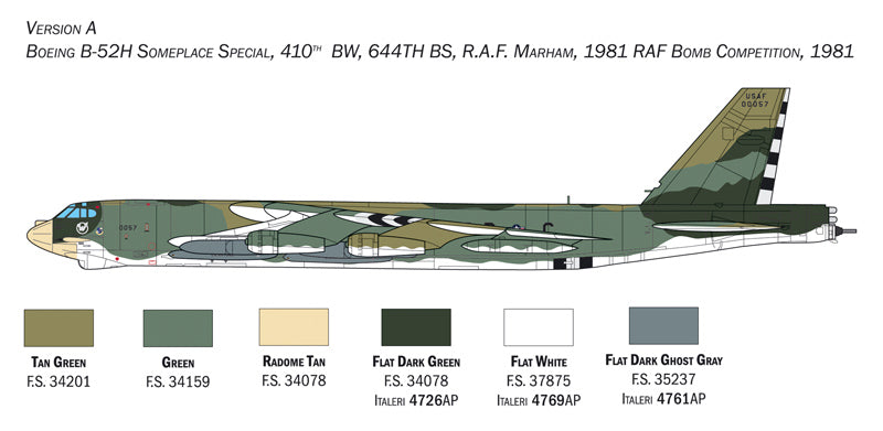 Italeri 1442 - SCALE 1 : 72 B-52H Stratofortress