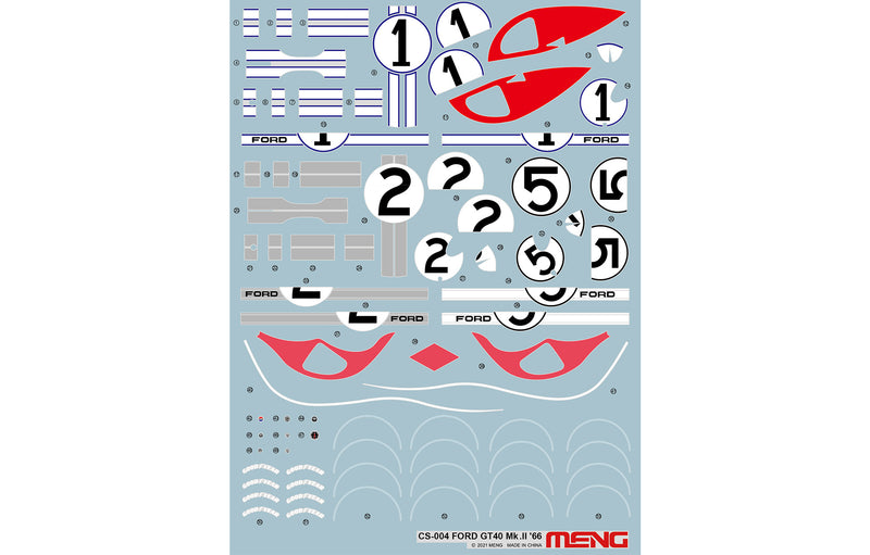 Meng-Model CS-004 FORD GT40 Mk.II ‘66 1:24