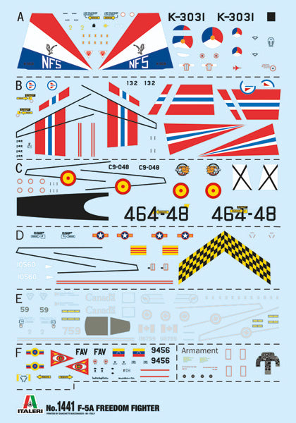 Italeri 1441 - SCALE 1 : 72 F-5A Freedom Fighter