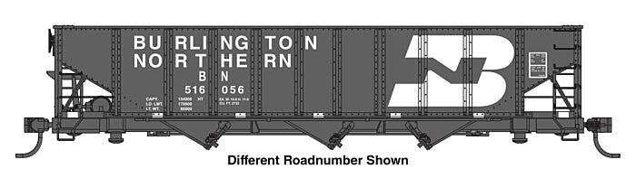 Walthers Mainline HO 56708 70-Ton AAR 3-Bay Open Hopper, Burlington Northern