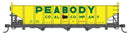 Walthers Mainline HO 56717 70-Ton AAR 3-Bay Open Hopper, Peabody