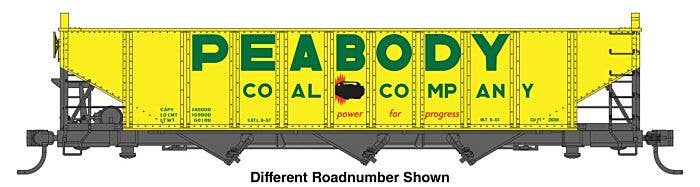 Walthers Mainline HO 56718 70-Ton AAR 3-Bay Open Hopper, Peabody