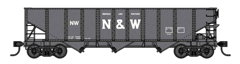 PREORDER Walthers Mainline HO 910-56751 70-Ton AAR 3-Bay Open Hopper, Norfolk & Western